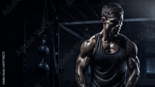 Macular man working out in Gym © Deep Ai Generation