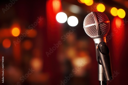Microphone on Stage Stand