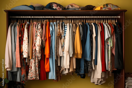 Colorful Clothing rack, clothes, interior design