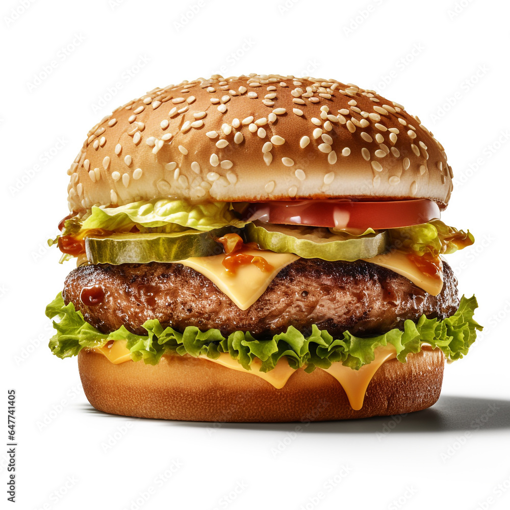 Burger image in white background Burger image in white background