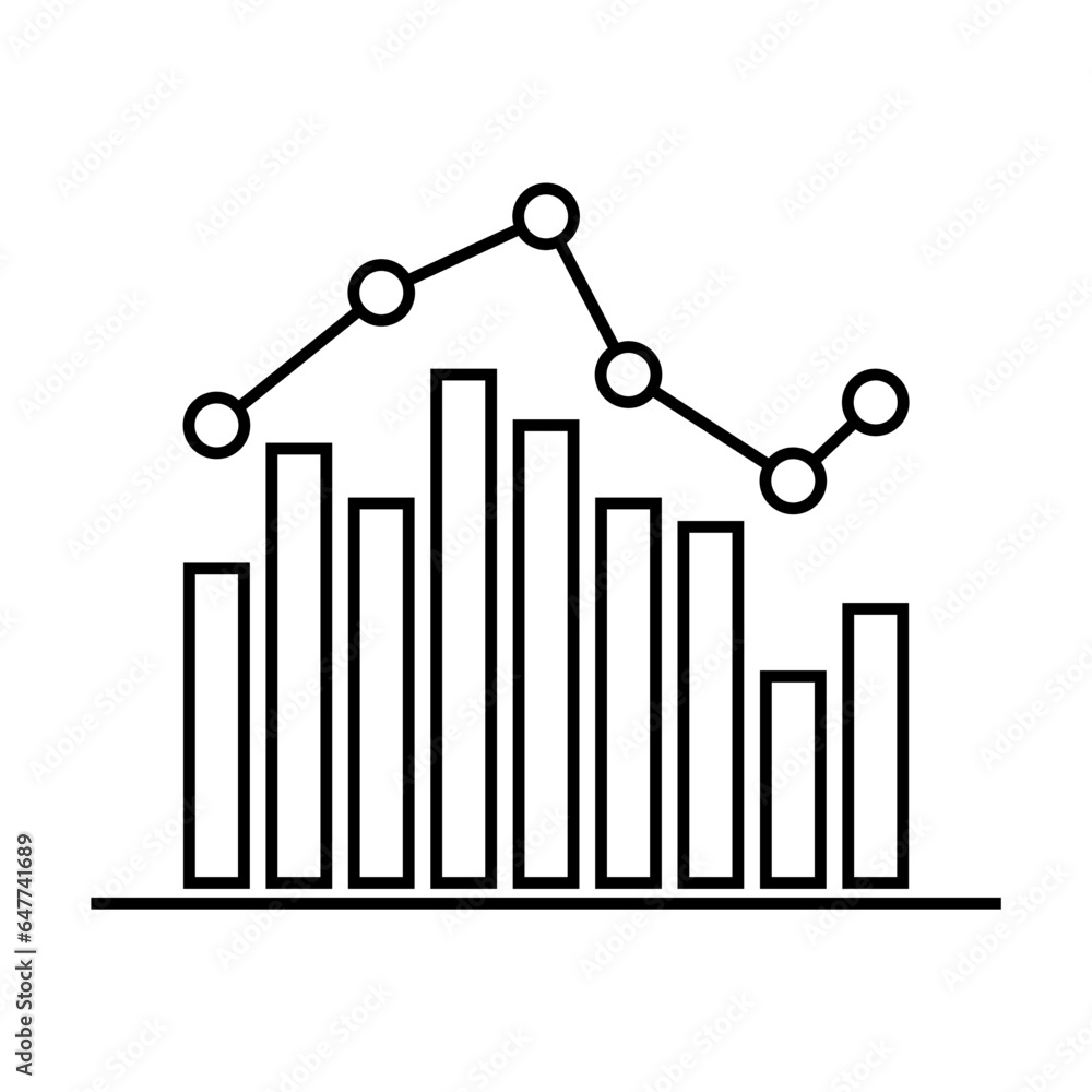 Simple outline of price or cost histogram chart vector icon. Black line drawing or cartoon illustration of business scheme on white background. Finances, business, analytics concept Simple outline of price or cost histogram chart vector icon. Black line drawing or cartoon illustration of business scheme on white background. Finances, business, analytics concept