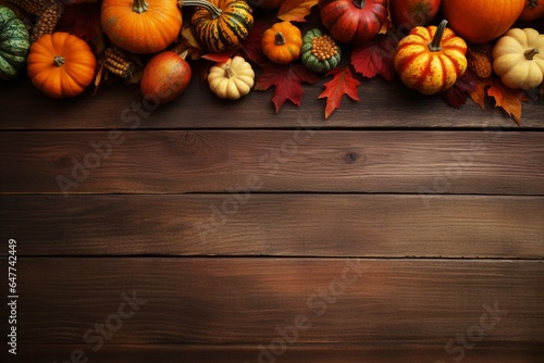 thanksgiving background and copy space , generative ai