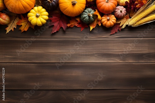 thanksgiving background and copy space , generative ai