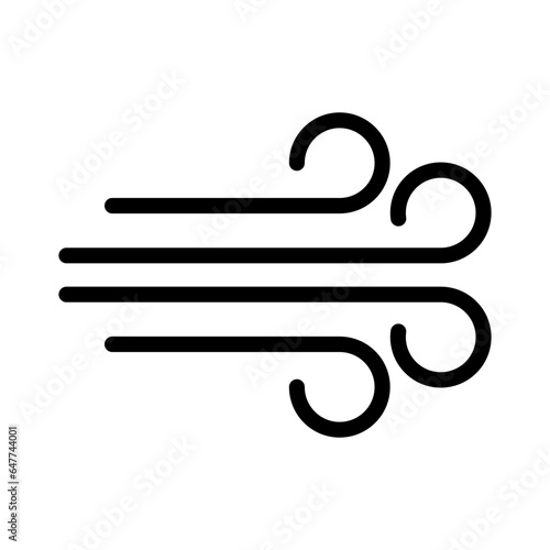 Simple wind icon. Wind power. Vector.