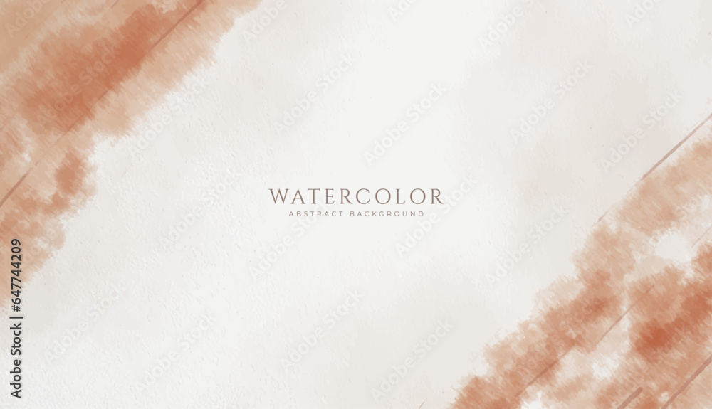 Fototapeta premium Abstract horizontal watercolor background. Neutral light colored empty space background illustration