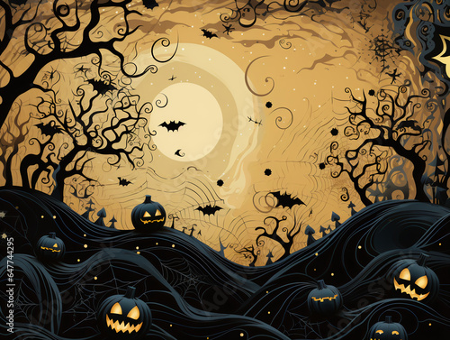 Abstract mysterious halloween background  photo