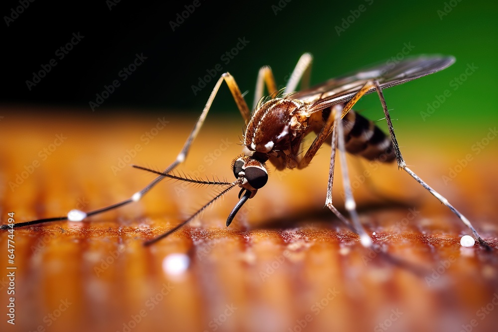 Naklejka premium An insidious mosquito about to bite