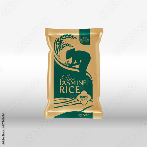 paddy rice premium organic natural product banner logo vector design