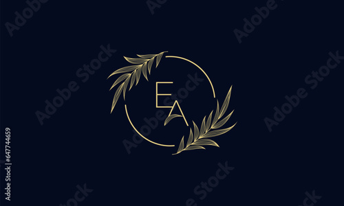 latter E & A natural and organic logo modern design. Natural logo for branding, corporate identity and business card