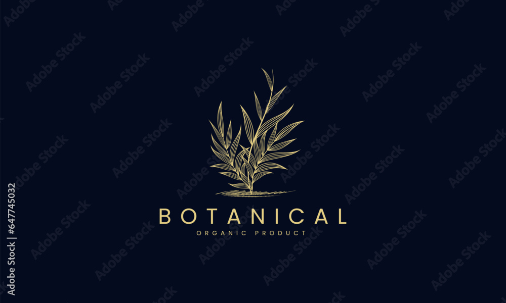 natural and organic logo modern design. Natural logo for branding, corporate identity and business card