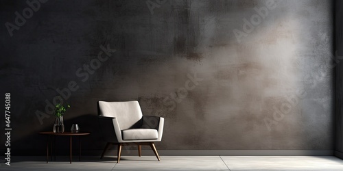 Modern interior with mockup background wall and beautiful decoration.