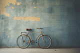 bike standing at a wall, bike, clean photo, clean basic background, bike