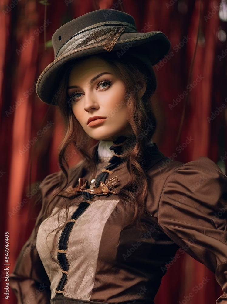 Portrait of a woman, old time style fashion. Portrait of a woman, old time style fashion.