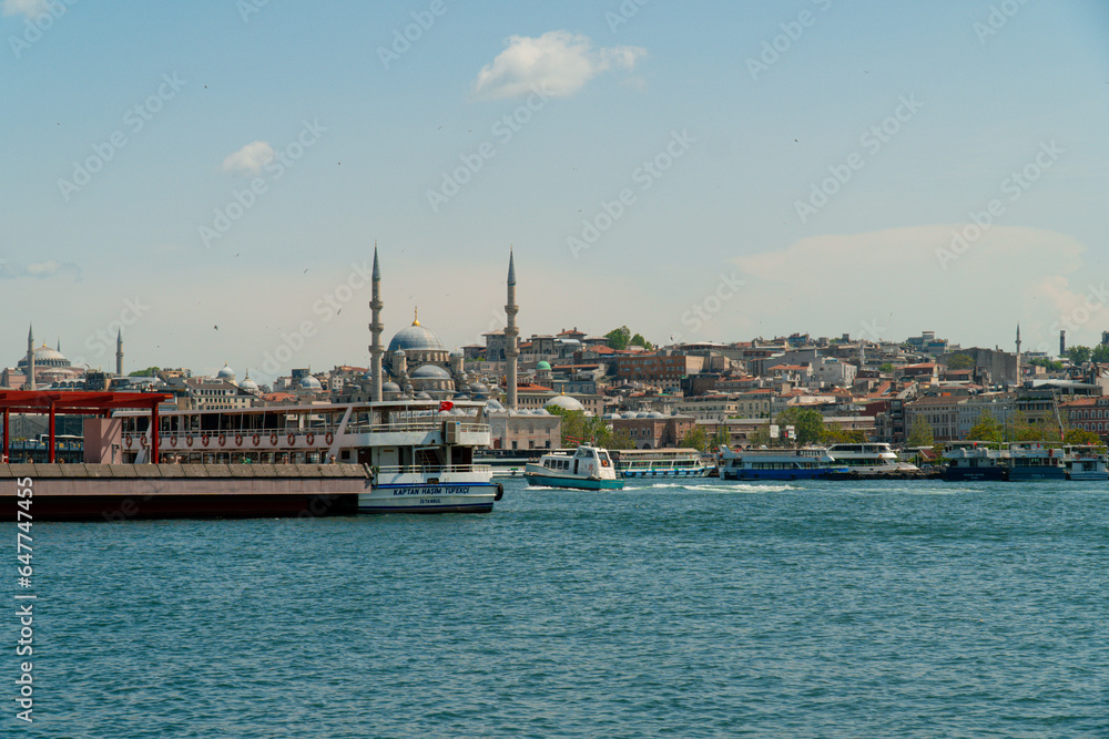 View of the Suleymaniye Mosque which was commissioned by Suleiman the Magnificent and designed by the imperial architect Mimar Sinan in Istanbul Turkey, Mai 19, 2023. View of the Suleymaniye Mosque which was commissioned by Suleiman the Magnificent and designed by the imperial architect Mimar Sinan in Istanbul Turkey, Mai 19, 2023.