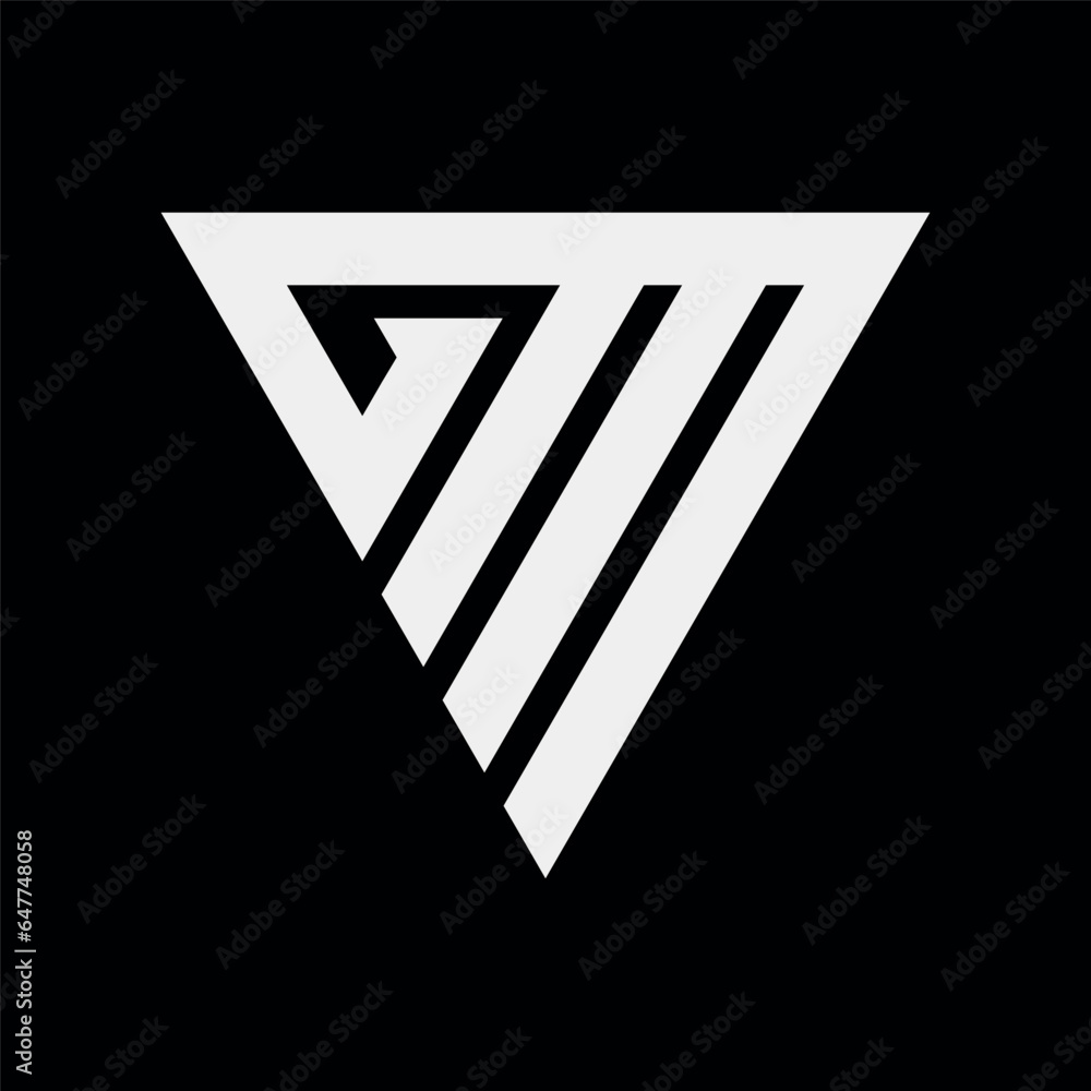 GM triangle logo - obrazy, fototapety, plakaty 