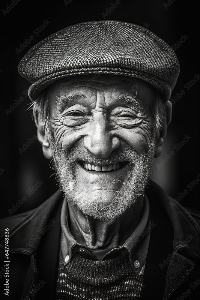 Smiling old person portrait