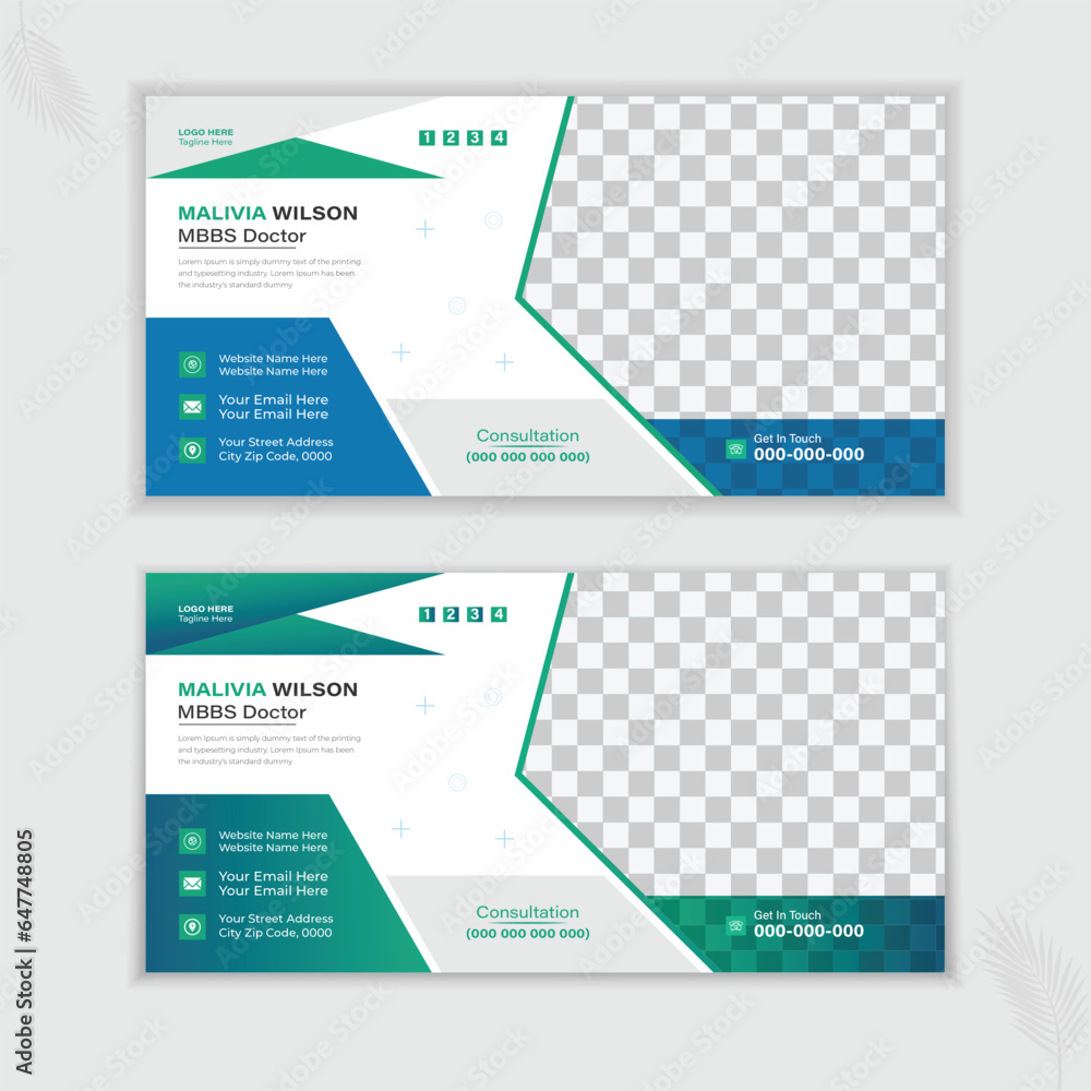 Medical Email Signature or Vector Design template and The Best Healthcare Services Medical Email Signature or Vector Design template and The Best Healthcare Services