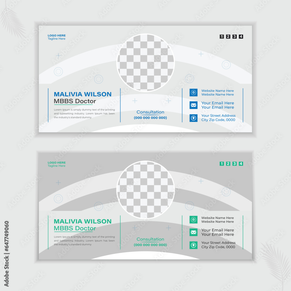 Medical Email Signature or Vector Design template and The Best Healthcare Services Medical Email Signature or Vector Design template and The Best Healthcare Services