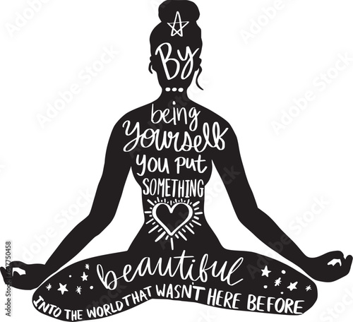 Stylish , fashionable  and awesome Black woman typography art and illustrator