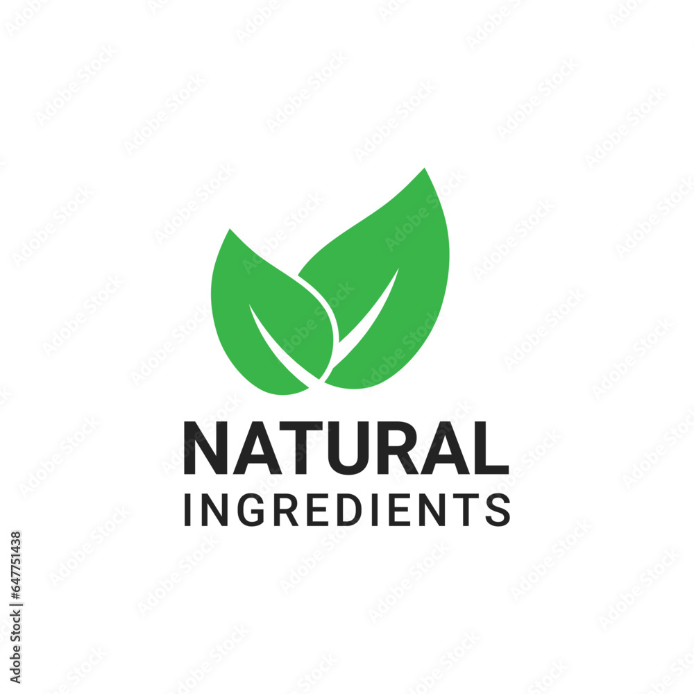 Natural ingredients vector label, stamp Natural ingredients vector label, stamp