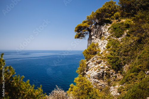 view of the adriatic sea from the cliff