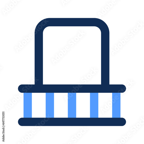 balcony outline color icon