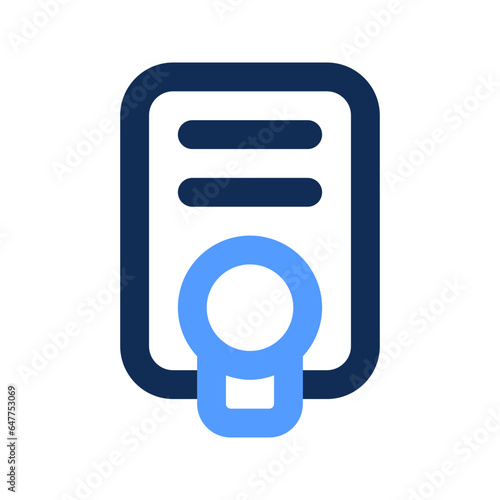 contract outline color icon