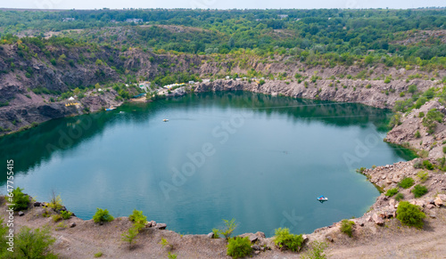 Radon Lake in a granite quarry near the Southern Bug River in the Nikolaev region