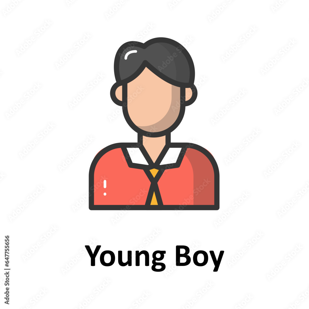 Young boy Vector Icon


