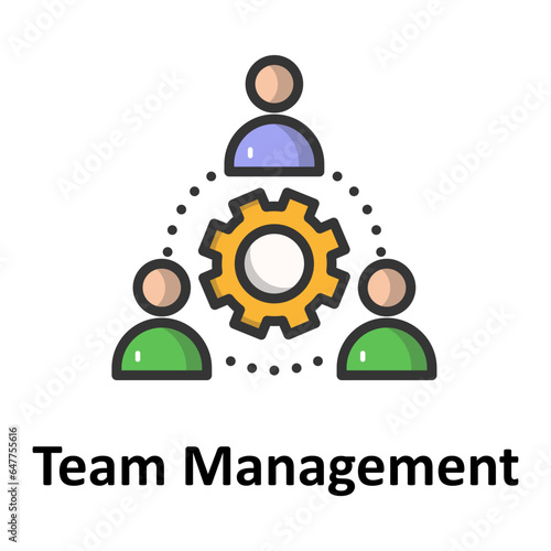 Team management Vector Icon

