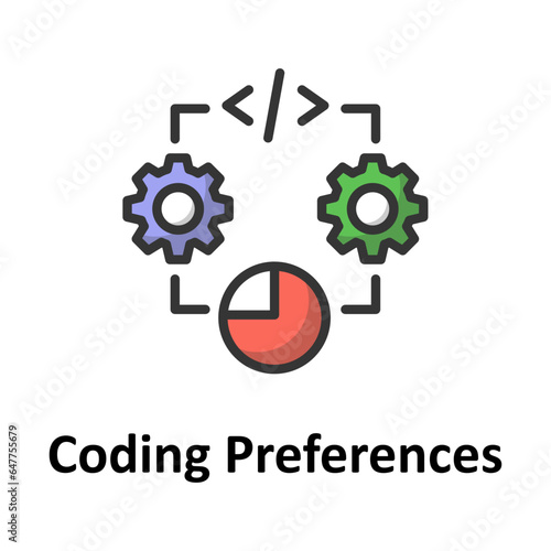 Coding preferences Vector Icon

