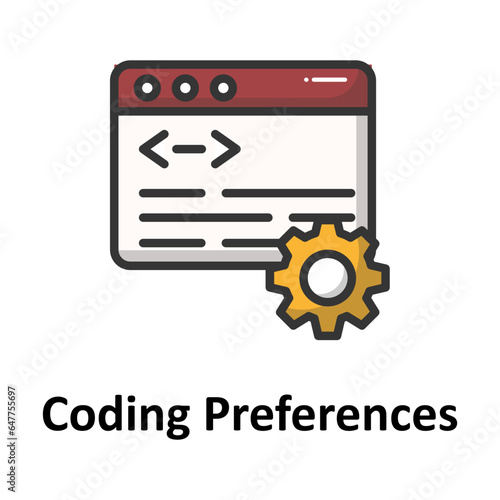 Coding preferences Vector Icon

