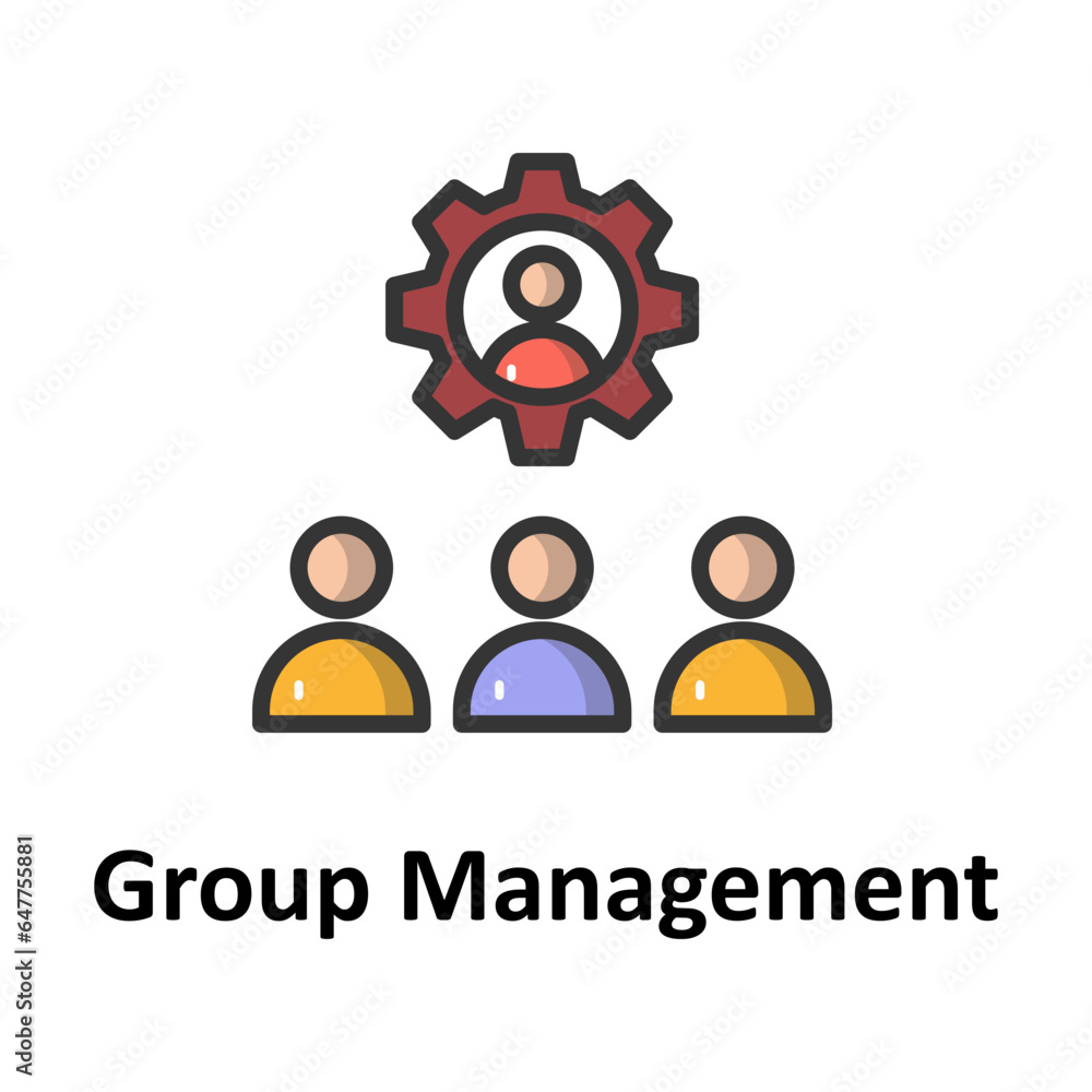 Group management Vector Icon
Group management Vector Icon