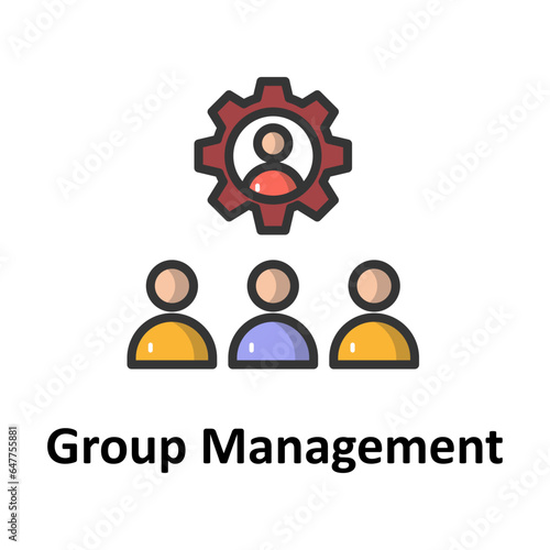 Group management Vector Icon

