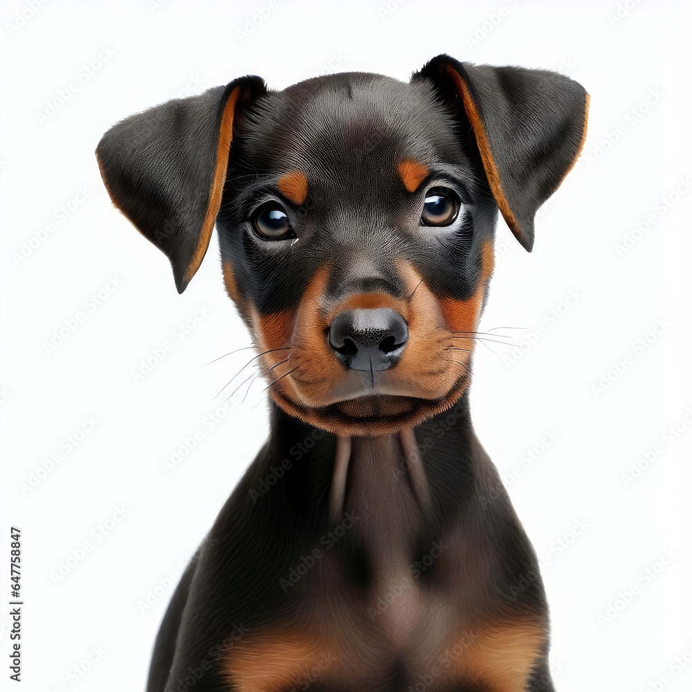 Doberman Puppy's Pure Delight, Generative AI Doberman Puppy's Pure Delight, Generative AI