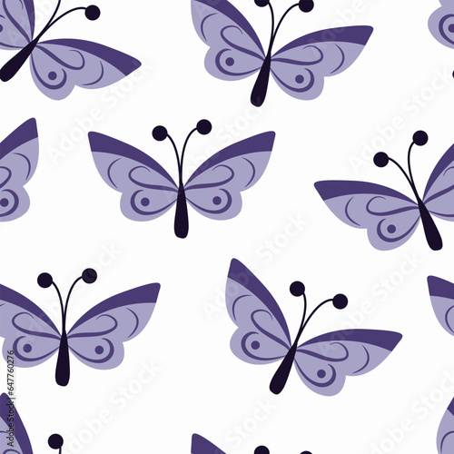 Vibrant butterfly vector pattern design in cheerful hues, perfect for kids' delight. Bring nature's beauty to life