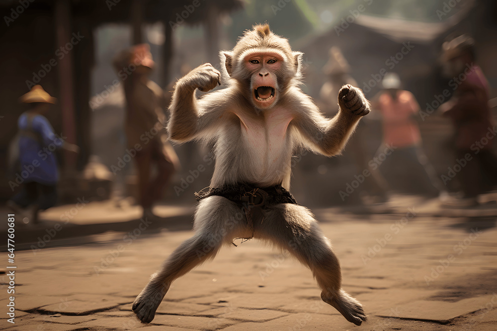 Ape dancing with clothes on, dancing ape, funny ape, apes having fun