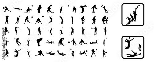 Volleyball (sport player set)