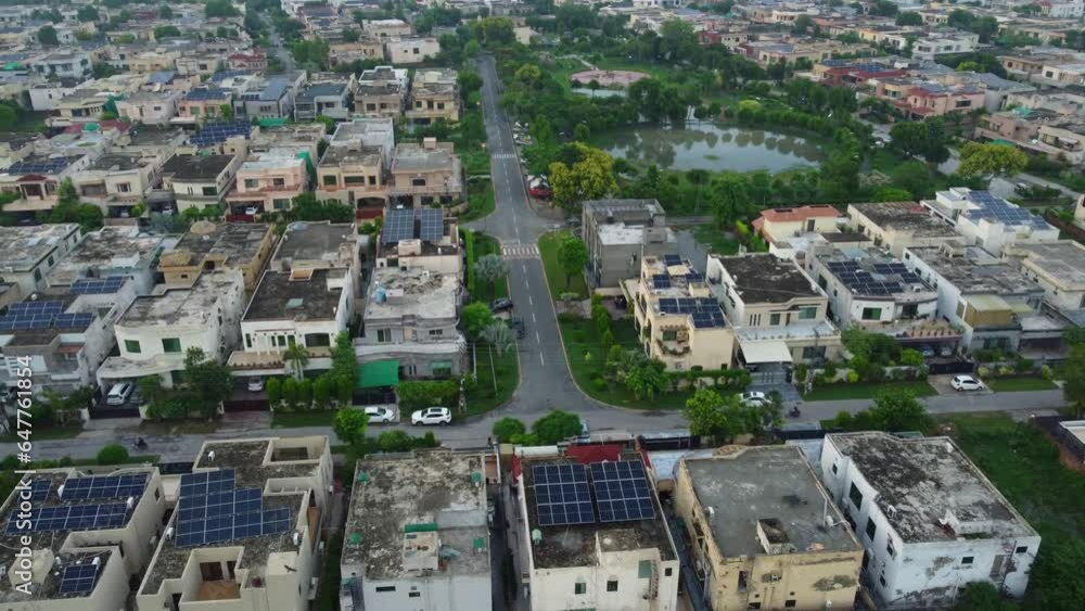 Aerial view of city in Pakistan Aerial view of city in Pakistan