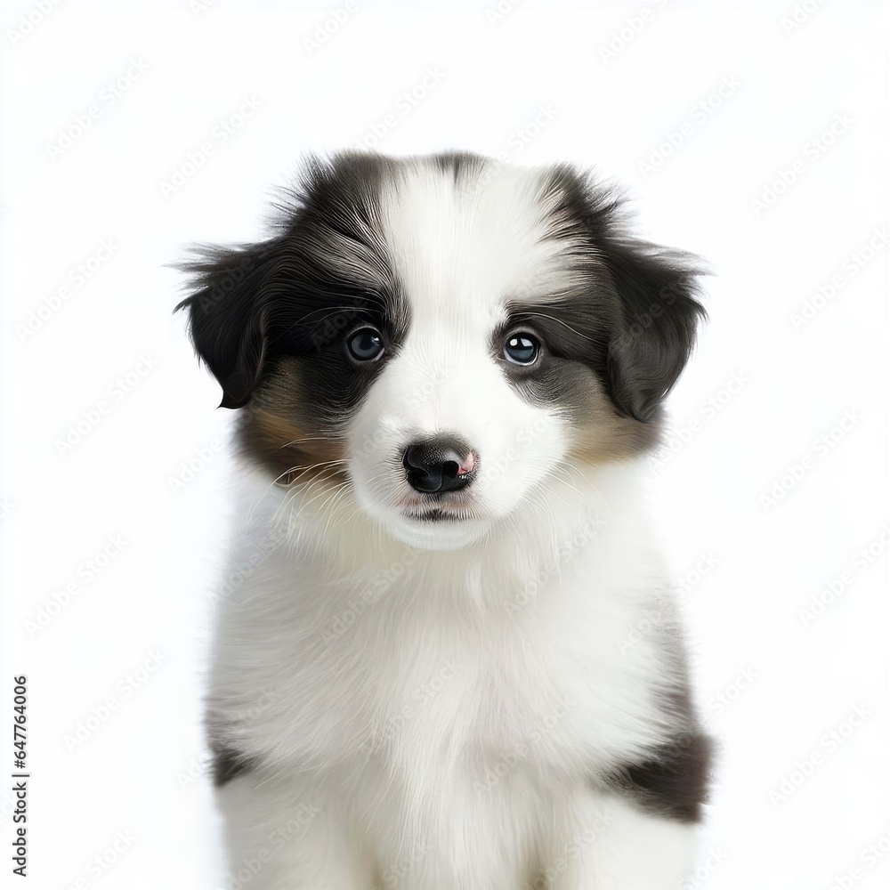 Border Collie Puppy's Bright Eyes, Generative AI