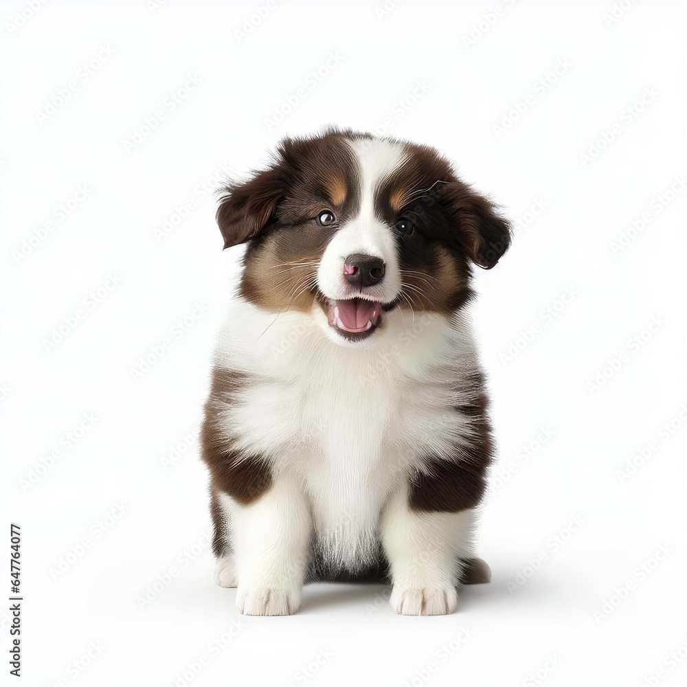 Playful Border Collie Puppy Joy, Generative AI