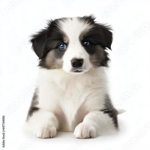 Captivating Border Collie Pup Pose, Generative AI © faical
