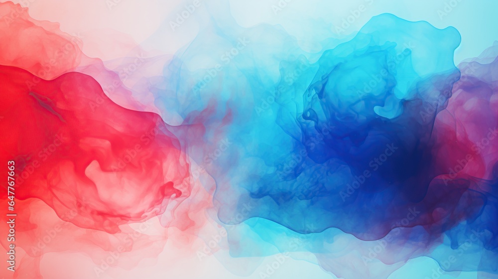 Luxury red blue watercolor paper textured background. AI generated