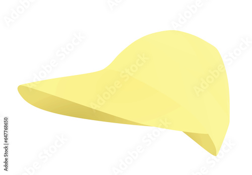 Yellow long visor cap. vector illustration