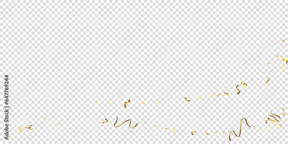 Fototapeta premium tinsel holiday gold foil serpentine ribbon star