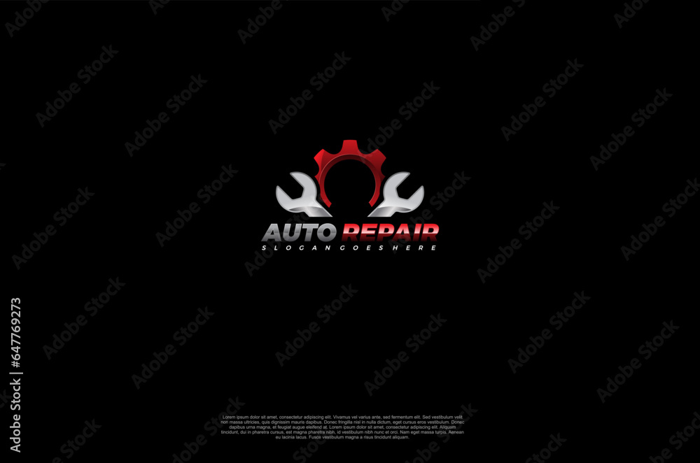 Automotive service, repair, speed, tuning car mechanic. Logo for business related to automotive industry concept. Vector illustration design template