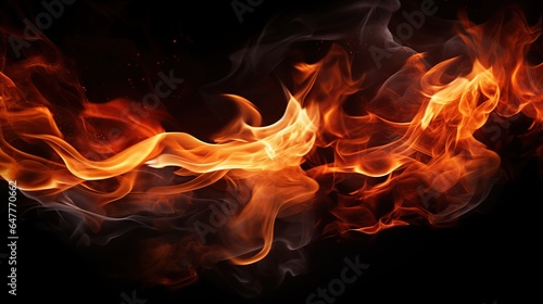 Abstract fire flame background. AI generated image © prastiwi