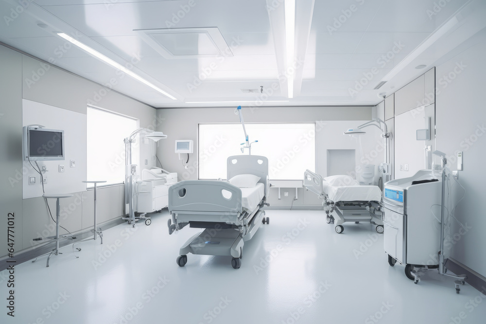 Interior of empty modern luxury hospital room Interior of empty modern luxury hospital room