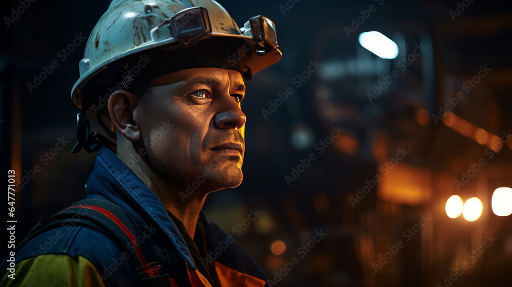 photograph of Engineer working at oil rig. wide angle lens realistic lighting white photograph of Engineer working at oil rig. wide angle lens realistic lighting white