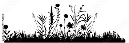 meadow silhouette, grass silhouette
